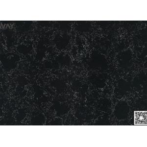 Heat Resistant Carrara Black Quartz Tiles Flooring Home Decoration Anti Faded