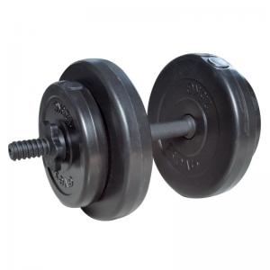 Gym Rubber Coated Dumbbell Set Barbell 20kgs Unisex Gender Black