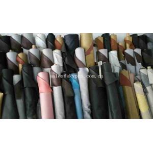 China Solid Colors Non - woven Backing Synthetic Leather PU Leather with Colorful Printed Fabric supplier