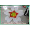 White 190T oxford cloth Giant Inflatable Decoration Flower Led Lighting For