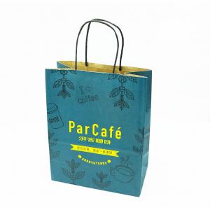 Holiday Party Custom Printed Paper Bags With Handles Eco - Friendly Thanksgiving