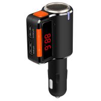 China Mini LED Display  Bluttooth Car FM Transmitter Support MP3 Player ABS Material on sale