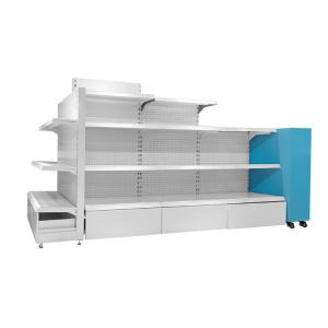 Cold Rolled Steel Supermarket Display Shelving For Customized Display Needs