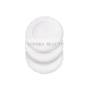 China Round White Cotton Facial Makeup Puff Sponge Tool Satin Velour Powder Puff supplier