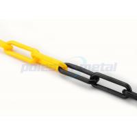 China Anti - UV Black Yellow Plastic Safety Chain 3mm Diameter For Parking on sale