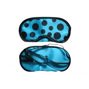 China Pretty Dot Pattern Blue Sleeping Eye Shades , Adjustable Thin Elastics eye cover to sleep wholesale