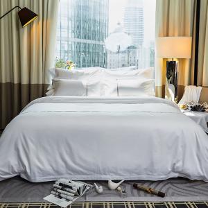 Luxury Hotel Bedding Sets Plain Dyed White Bed Linen Bedding Sets For Hotel