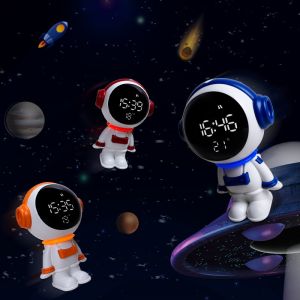 China ABS Material For Astronaut Alarm Clock With Temperature Display Smart Home Night Lights wholesale