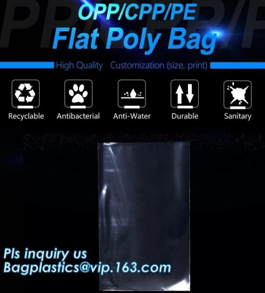 clear opp/cpp three side seal bag for beans,biscuits,cookies,pp cpp self