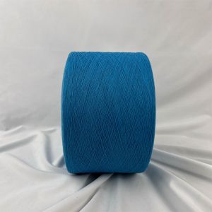 China NE8s NE10s Navy Blue / Yellow Regenerated Cotton-Polyester Blended Yarn For Making Fabrics wholesale