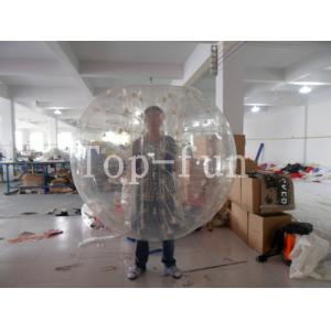PVC / TPU Tarpaulin Inflatable Body Zorbing Bubble Ball , Human Rolling Ball For Playground