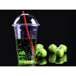 China PP Material Clear Plastic Iced Coffee Cups For Bubble Boba Tea Simple Design supplier