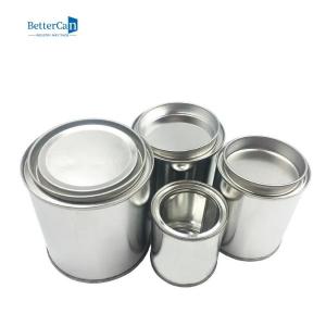 China 1/2 Pint Size Empty Metal Paint Can With Lid , Paint Storage Containers For Leftover Paint supplier
