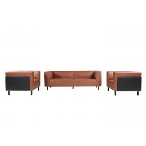 Tufted Leather Modular Office Reception Sofa Free Combination