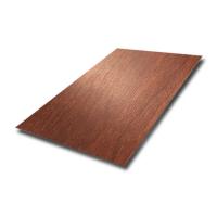 China Custom Wood Grain Laminate Stainless Steel Sheet Transfer Plate For Hotel Door Wardrobe on sale