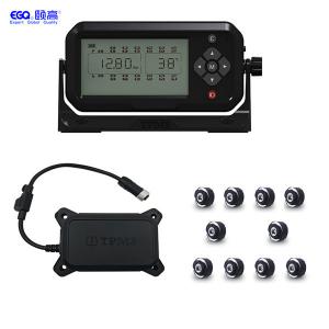 10 Tire Truck TPMS LCD Display Trailer Tire Monitoring System