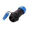 China SP21 Waterproof Male 2 Pin Panel Mount Connector Screw Termination With Cover wholesale