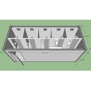 China Painel composto portátil profissional do recipiente FRP do toalete para o acampamento do local dos esportes supplier