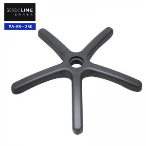 Nylon Office Chair Plastic Base Base PP / PA Five Claw Office Chair Black Legs