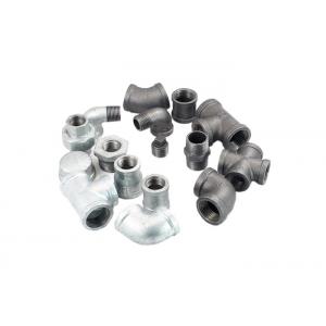 China Durable Galvanized Pipe Connectors Black Metal Pipe Fittings BSPT / NPT Threaded supplier