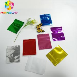 China Three Side Seal Foil Pouch Packaging Metalized Resealable Zipper For Tea / Milk Powder supplier