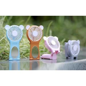 New Foldable USB Bear Mirror Cooling Fan Portable Rechargable Fashion Handheld Fan