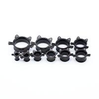 China Black Stainless Steel Ear Tunnel Piercing Jewelry Crystal Gems Cat Flesh OEM ODM on sale