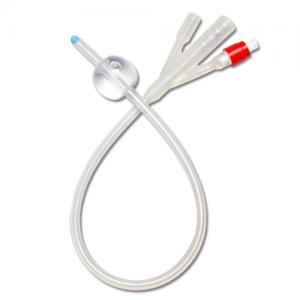 100% Medical Silicone Coated Catheter Disposable 2/3-Way Standard Foley Urethral Catheter