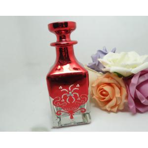 square perfume bottle   perfume recycled glass bottles black blue red pink green cap plastic and metal