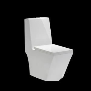 China Diamond Shape Conjoined Toilet  Wc White Ceramic 680x375x830mm supplier