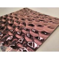 China Rose Gold Color Plating Embossed Stainless Steel Sheet Metal 4x8 on sale