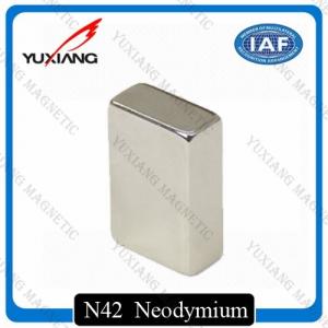 China Coating Nickel N45 Neodymium Magnets Rectangular 20x10x40mm Rare Earth Magnet supplier