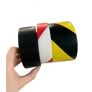 China Traffic Printed BOPP Tape Roll Black and Yellow Warning Tape supplier