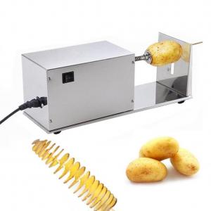 Silver Stainless Steel Potato Tornado Cutting Machine For Home And Outdoor