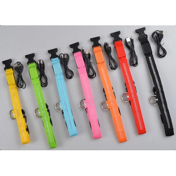 China Gato do cão de estimação que carrega a coleira de cão conduzida recarregável de piscamento de USB da coleira de cão da luz do diodo emissor de luz wholesale