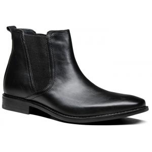 China Classical Mens Black Dress Boots , Autumn / Spring Mens Casual Leather Boots supplier
