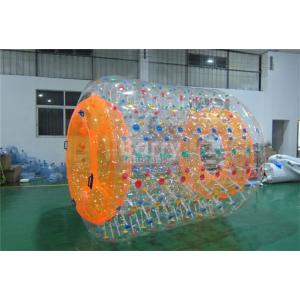 PVC 0.6 Or 0.9mm Inflatable Water Park Games , Inflatable Water Roller For Adults