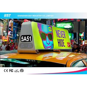 China Wireless SMD2727 Taxi Led Display / Taxi Top Sign for Dynamic Advertising wholesale