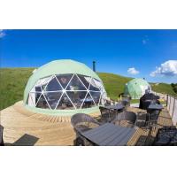 China Luxury Camping Site Geo Dome Tent , Transparent Dome Tent 30 Square Meters House Family Hotels Tent on sale