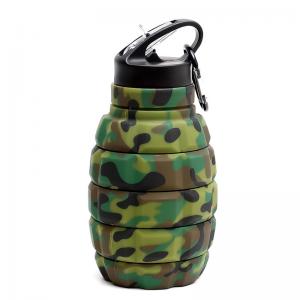 580ML Foldable Silicone Water Bottle Camouflage Color Odorless