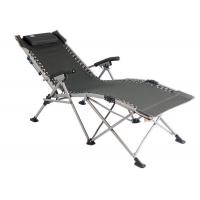 China Steel Tube Frame Portable Compact Camping Folding Beach Lounge Chairs 65*105*53CM on sale