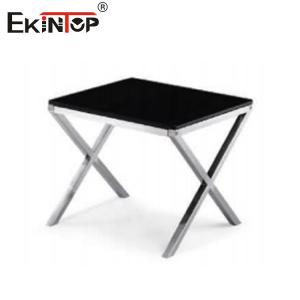 China Contemporary Chic Glass And Steel Coffee Table Living Room Furniture supplier