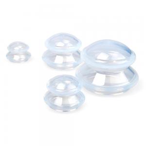 China 4pcs Different Size  Anti Wrinkle and Anti Aging Effect Silicone Massage Therapy Facial Cupping Set supplier