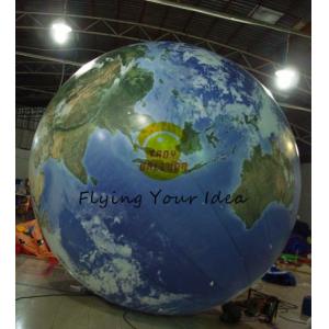 4m Round Advertising Helium Balloons , Inflatable Ground Grobal Balloons For Celebration