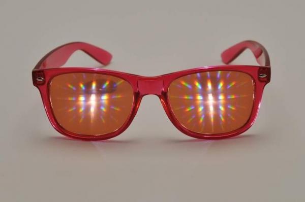 Plastic Rainbow Diffraction Glasses Style For Led Lighting Show