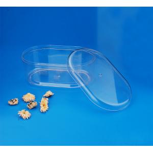 Eco Friendly Clear Plastic Jars , Durable Round Plastic Container With Lid