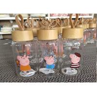 China Peppa Pig Glass Bottle Double Wall Coffee Glass / Borosilicate Glass Cup on sale