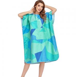Printed Surf Hooded Poncho Beach Towels Customized Logo Bath Robe