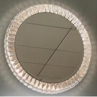 China Stainless Steel LED Crystal Effect Mirror Crystal Vanity Mirror With Lights on sale