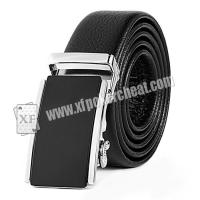 China Black Leather Belt Camera Poker Scanner For Invisible Bar Codes Marked Playing Cards on sale